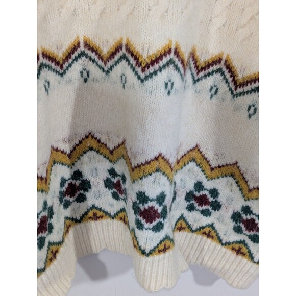 NWT Cider Womens Fair Isle Oversized Wool Blend Pullover Sweater Chunky Sz XL - Picture 10 of 13